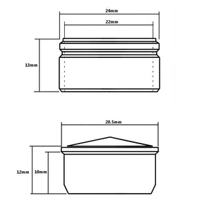 Aereatore cromato m 24/1 per rubinetto