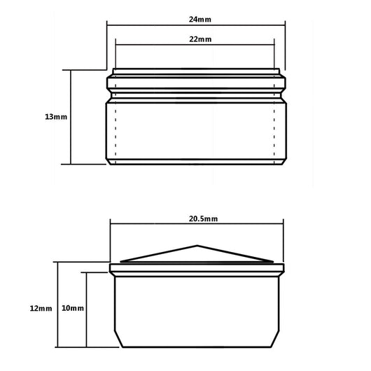 Aereatore cromato m 24/1 per rubinetto