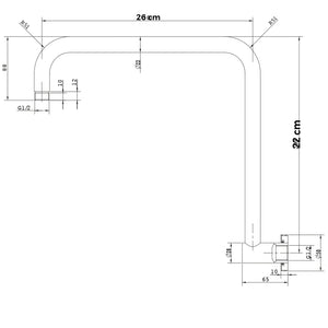 Braccio doccia ottone cromato prolunga soffione doccia bagno fisso attacco standard