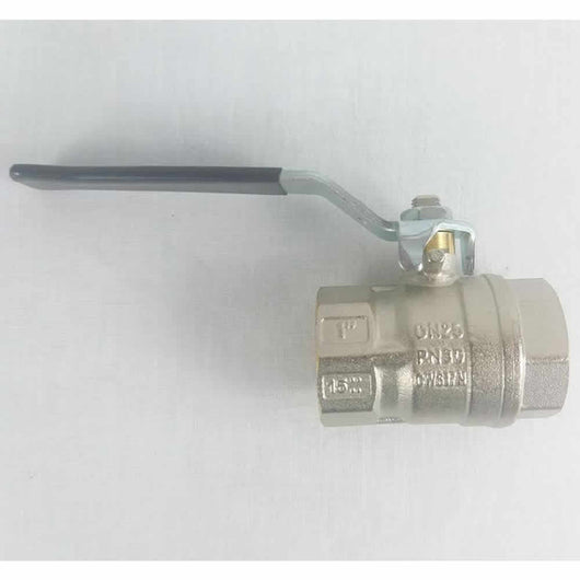 Valvola a sfera in ottone con sfera in acciao inox aisi 316 filettatura f/f 1" a passaggio totale