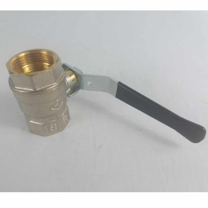 Valvola a sfera in ottone con sfera in acciao inox aisi 316 filettatura f/f 1" a passaggio totale