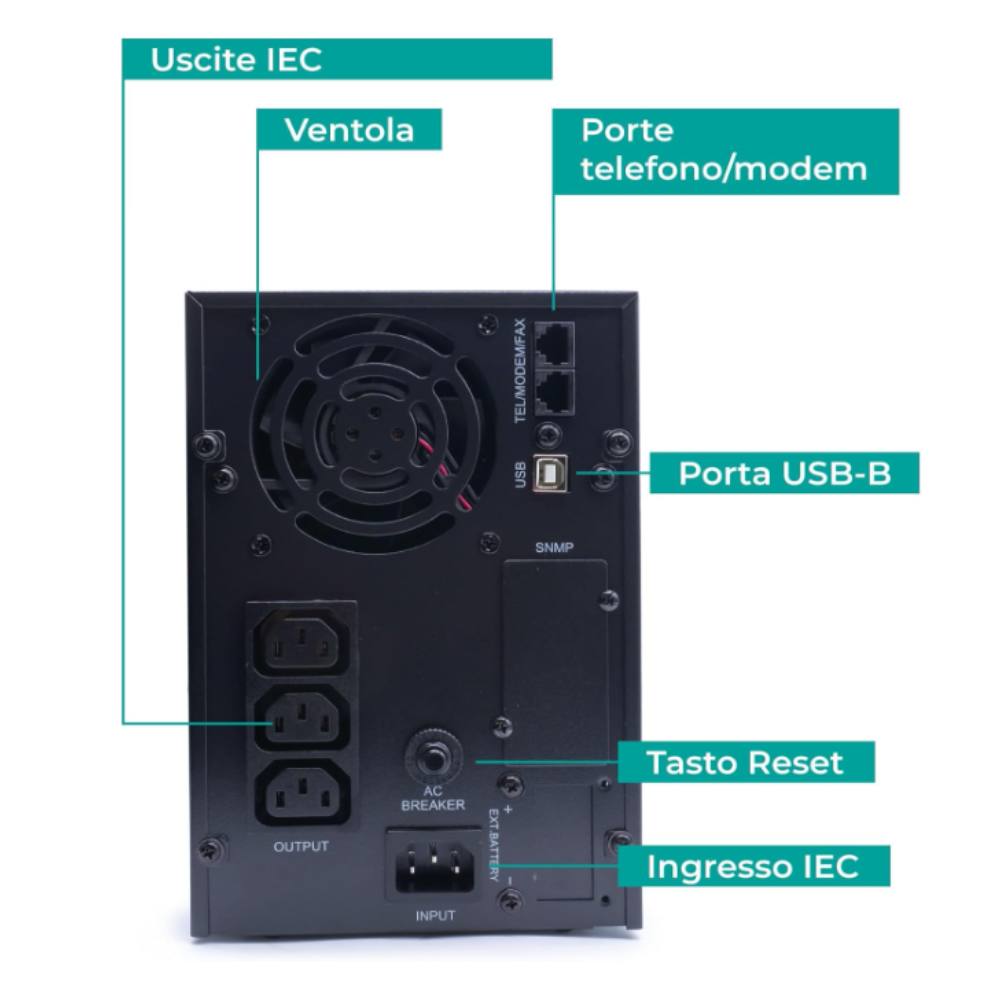 Mach power ups metal con display digitale e stabilizzatore avr *** potenza ampere (va) 3000 va, confezione 1