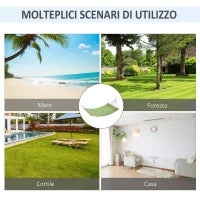 Amaca da Giardino per 1-2 Persone Max 180kg da Interni ed Esterni con Cuscino Removibile 400x140cm