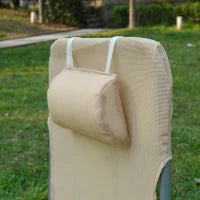 Lettino Prendisole Pieghevole con Schienale Reclinabile e Cuscino, 182x56x24.5cm