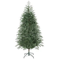 Albero di Natale Artificiale da 180 cm e Ignifugo con 1814 Rami Realistici, Base in Metallo Pieghevole