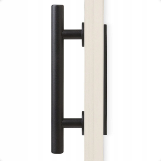 Maniglia per porta scorrevole in stile Loft Retro, con finitura Premium nero opaco.