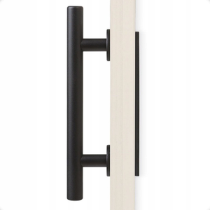 Maniglia per porta scorrevole in stile Loft Retro, con finitura Premium nero opaco.