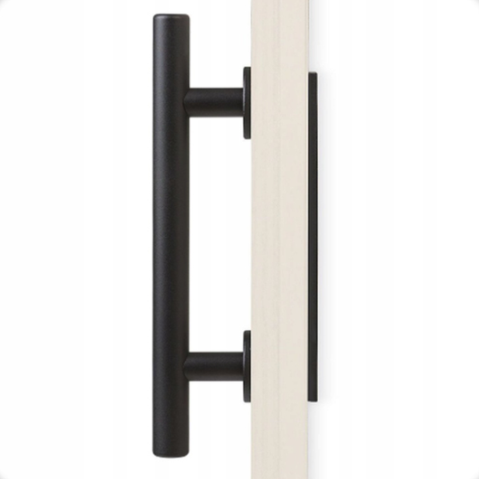 Maniglia per porta scorrevole in stile Loft Retro, con finitura Premium nero opaco.