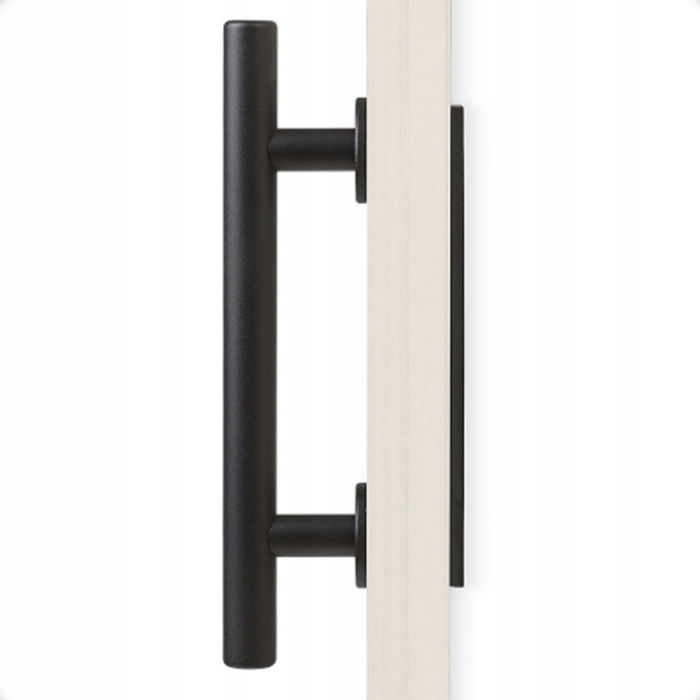 Maniglia per porta scorrevole in stile Loft Retro, con finitura Premium nero opaco.