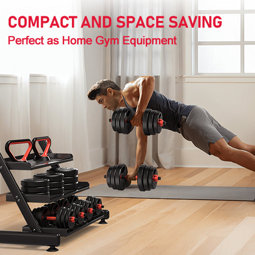 Manubri 20kg Regolabili (4x2kg, 4x1.5kg, 4x1.25kg) - 4 Modalit¨¤ di Utilizzo