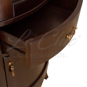 Colonna London classica color noce in legno massiccio