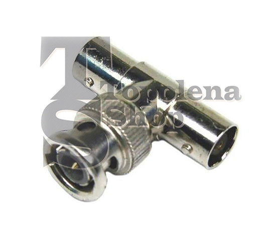 2 ADATTATORI A T DA MASCHIO BNC A DOPPIA FEMMINA BNC PER VIDEOSORVEGLIANZA