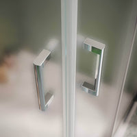 Siro - Box doccia ad angolo 80x80 cm 2 ante scorrevoli bianco/stampato