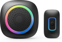 2 CAMPANELLI SENZA FILI WIRELESS 2 ricevitori luce RGB 60 melodie RL-2R3995