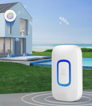 2 CAMPANELLI SENZA FILI WIRELESS 2 ricevitori luce RGB 60 melodie RL-2R3995