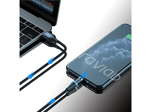 2 Cavi di Ricarica Magnetico Type-C RAVIAD USB Intrecciato in Nylon Caricabatterie Rapido 3A 2 m