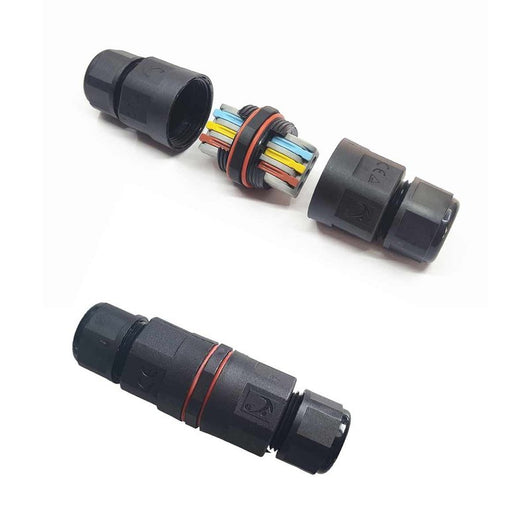 2 Connettori Veloce IP68 Forma I Manicotto Collegamento Cavo Esterno 3P 90x30mm