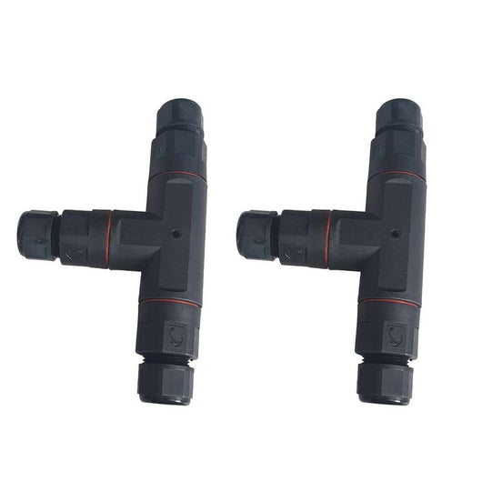 2 Connettori Veloce IP68 Forma T 3 Posti per Cavo Elettrico 6 12mm 150x90x30mm