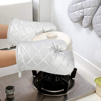 2 Guanti Forno Teflonato da Cucina Resistenti al Calore In Poliestere Barbecue