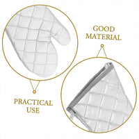 2 Guanti Forno Teflonato da Cucina Resistenti al Calore In Poliestere Barbecue