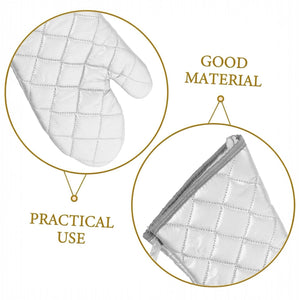 2 Guanti Forno Teflonato da Cucina Resistenti al Calore In Poliestere Barbecue