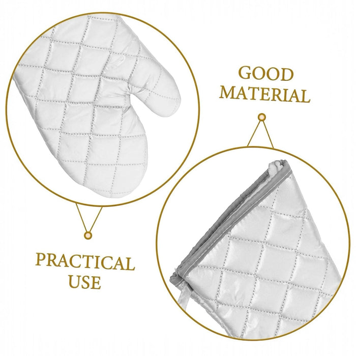 2 Guanti Forno Teflonato da Cucina Resistenti al Calore In Poliestere Barbecue