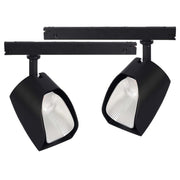 2 Kit Fari LED Binario Trifase 30W 3000K 4000LM CRI 90 UGR 19 Neri, Driver Integrato