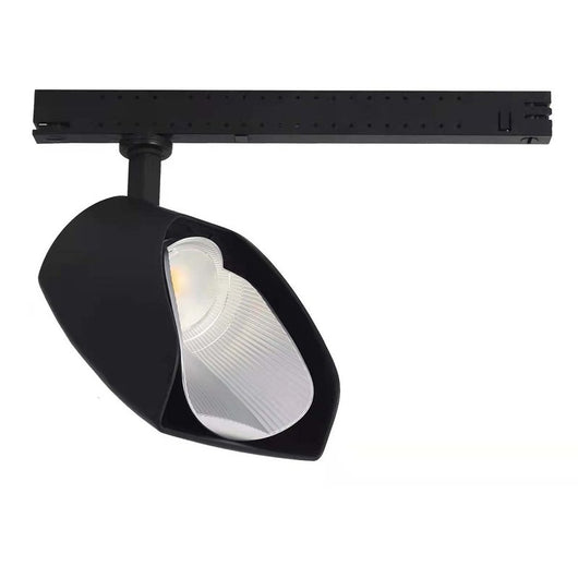 2 Kit Fari LED Binario Trifase 30W 3000K 4000LM CRI 90 UGR 19 Neri, Driver Integrato