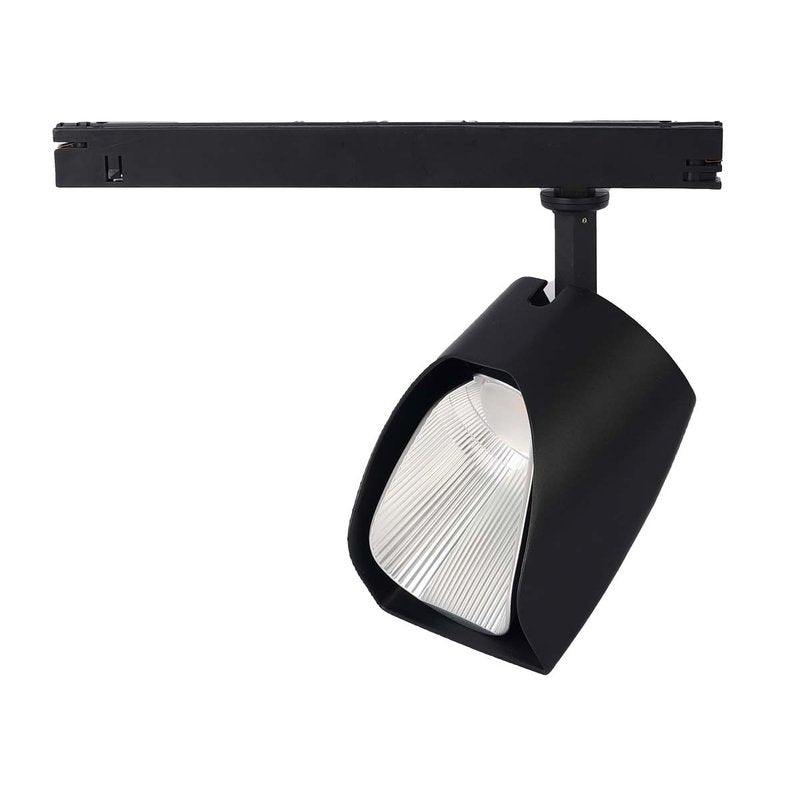 2 Kit Fari LED Binario Trifase 30W 4000K 4000LM CRI 90 UGR 19 Neri, Driver Integrato