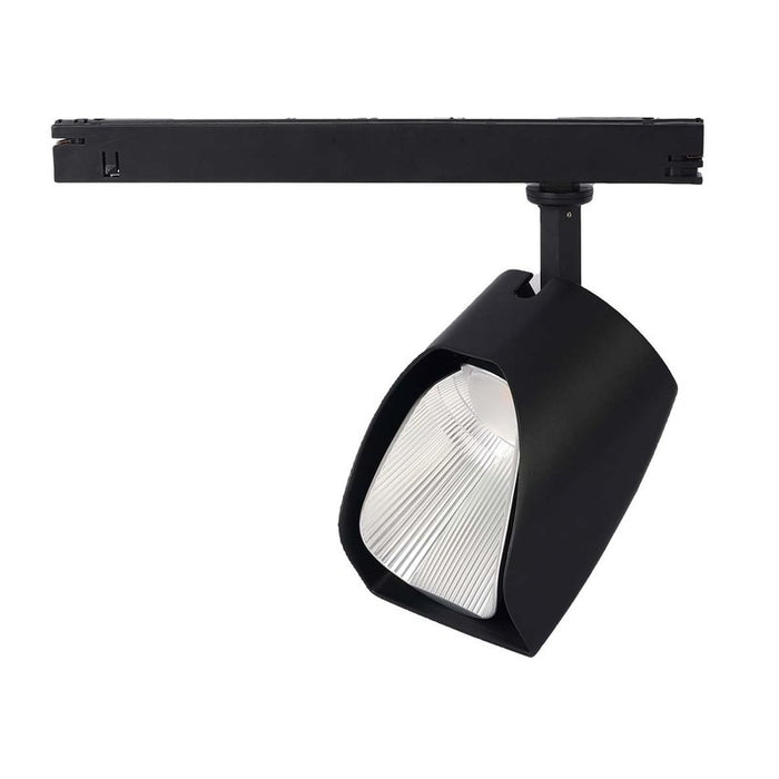 2 Kit Fari LED Binario Trifase 30W 4000K 4000LM CRI 90 UGR 19 Neri, Driver Integrato