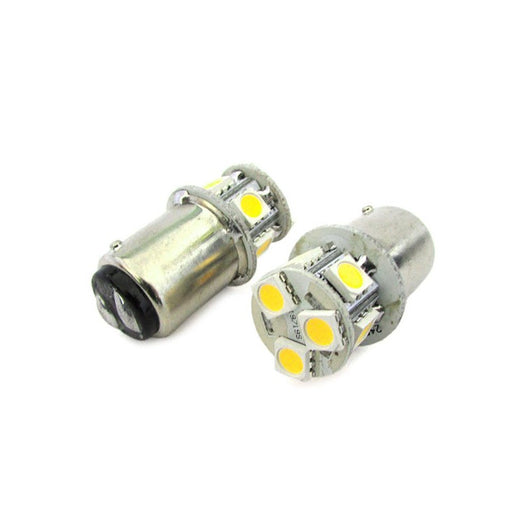 2x Lampade LED Nautica BA15D B15D 12V 24V 2W Piedi Dritti Bianco Freddo G18