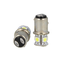 2 Lampade LED Barca BAY15D Bianco Freddo 12V 24V 2W No Polarità 7 SMD 5050 G18,5