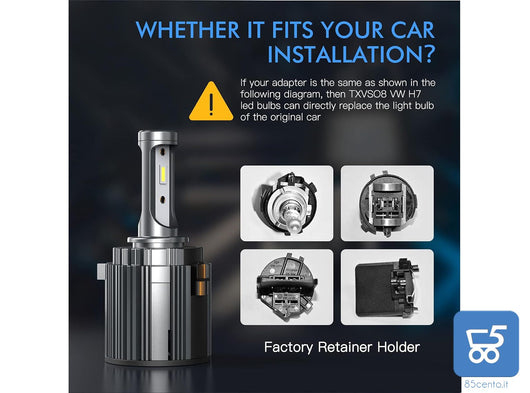 2  Lampadine Auto LED Luce Fari Abbaglianti Lampada frontale H7 14000 lm 70 W 6000 k Controllo Intelligente della Temperatura Per Volkswagen