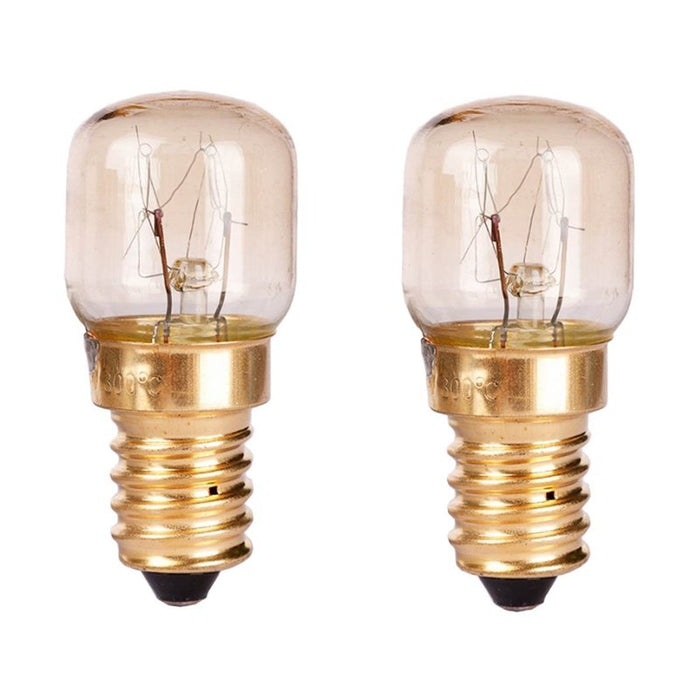 2 Lampadine Forno Microonde E14 ST22 15W 230V 80lm 2800K Resiste fino a 300 Gradi