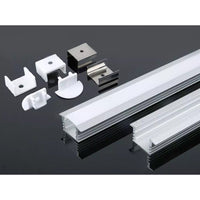 2 Metri Profilo Alluminio da Incasso Alto e Profondo Bianco 24x15,3mm Interno 13mm