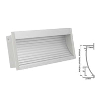 2 Metri Profilo Canalina Alluminio LED da Incasso a Muro per Faretto LED Segnapassi