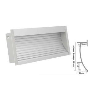 2 Metri Profilo Canalina Alluminio LED da Incasso a Muro per Faretto LED Segnapassi