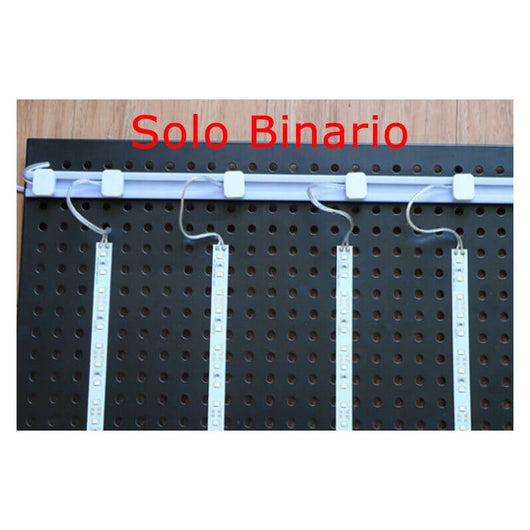 2 Metri Sistema Binario Guida Plastica Elettrificata per Striscia Faretto LED Bianco