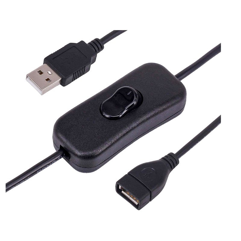 2 PZ Cavo USB con Interruttore On Off a Bilanciere per Lampada LED Ventilatore Strisce LED Nero