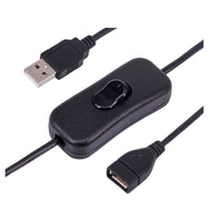 2 PZ Cavo USB con Interruttore On Off a Bilanciere per Lampada LED Ventilatore Strisce LED Nero