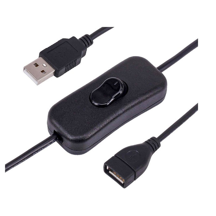 2 PZ Cavo USB con Interruttore On Off a Bilanciere per Lampada LED Ventilatore Strisce LED Nero