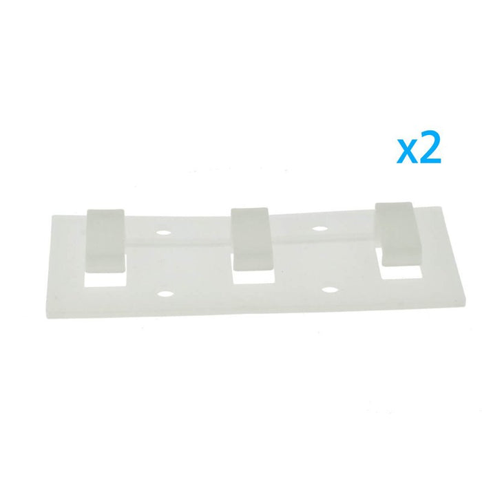2 PZ Clip Fissaggio Lineare 3 Posizioni Passo 14x7mm per Bobina Striscia LED a Parete