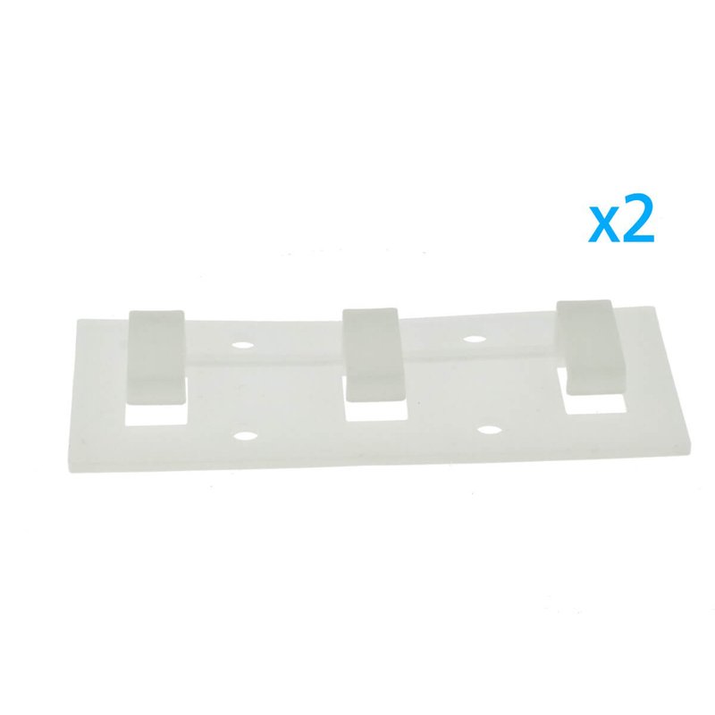 2 PZ Clip Fissaggio Lineare 3 Posizioni Passo 14x7mm per Bobina Striscia LED a Parete