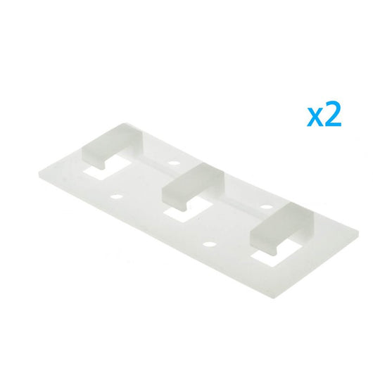 2 PZ Clip Fissaggio Lineare 3 Posizioni Passo 14x7mm per Bobina Striscia LED a Parete
