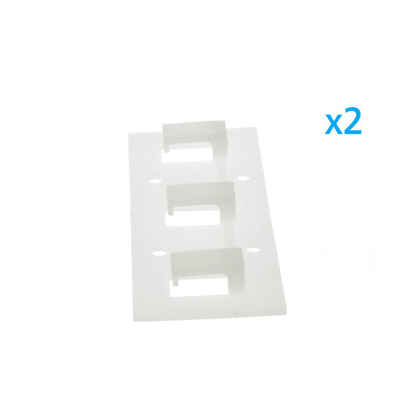 2 PZ Clip Fissaggio Lineare 3 Posizioni Passo 14x7mm per Bobina Striscia LED a Parete