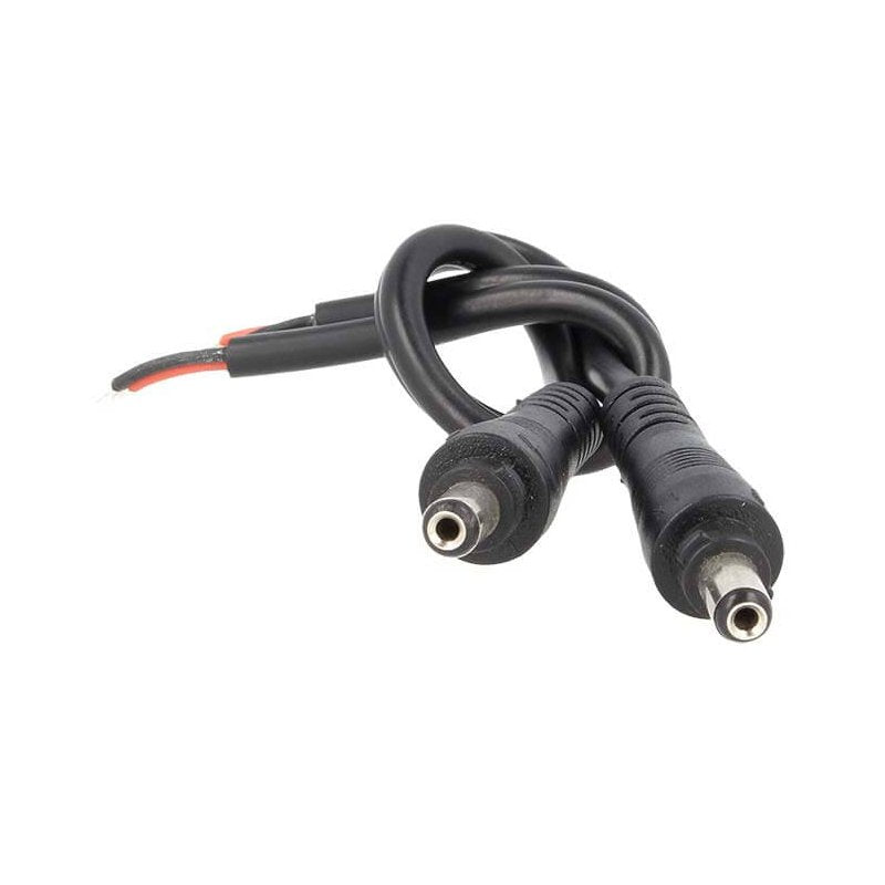 2 PZ Connettori Spinotto Maschio DC con Blocco Sicurezza 5,5mm x 2,1mm Nero