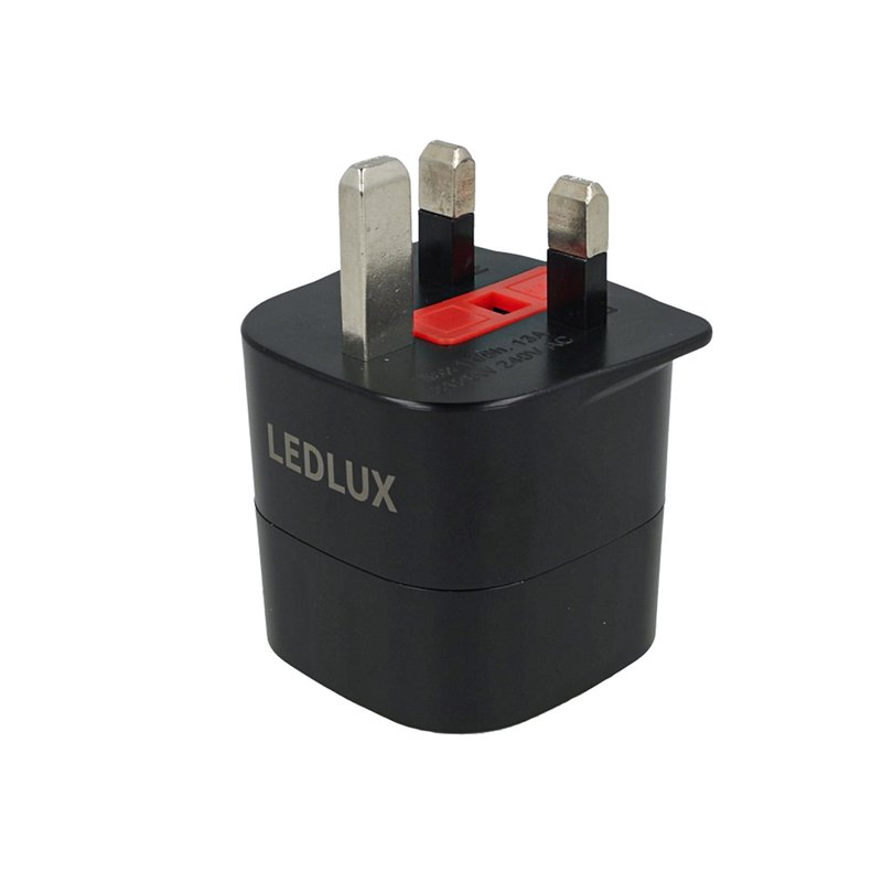 2 PZ Adattatori Presa Spina da UK a EU con Fusibile 13A Max 3120W