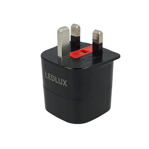 2 PZ Adattatori Presa Spina da UK a EU con Fusibile 13A Max 3120W