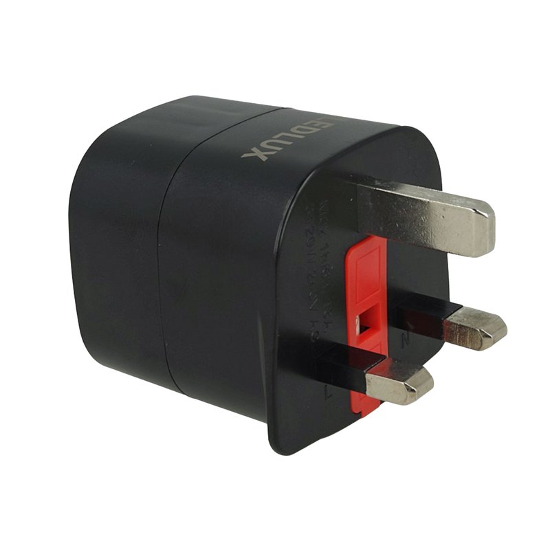 2 PZ Adattatori Presa Spina da UK a EU con Fusibile 13A Max 3120W