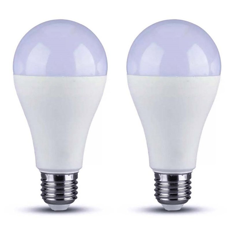 2 PZ Lampada A Led, Lampadina E27 A65 18W 2000LM Bianco Neutro 4200K